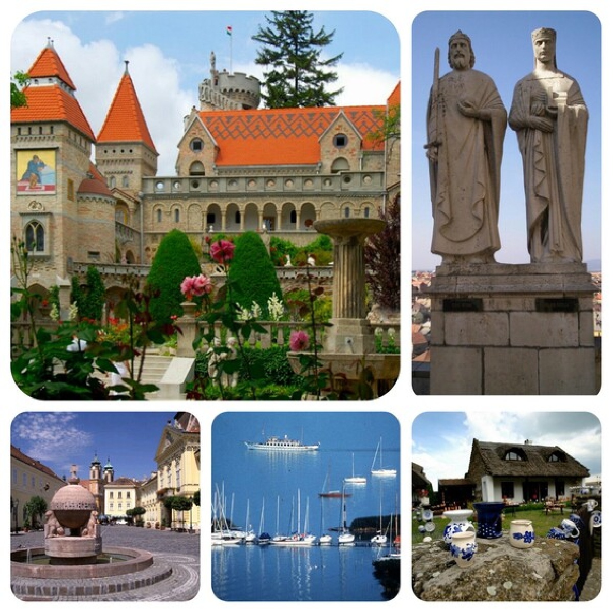 Замок пламенной любви «Боривар», города королей и королев, а также «Венгерское море» — озеро Балатон