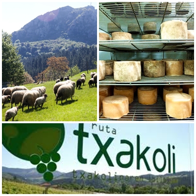 Сыр Идиазабаль и баскское вино Чаколи. 