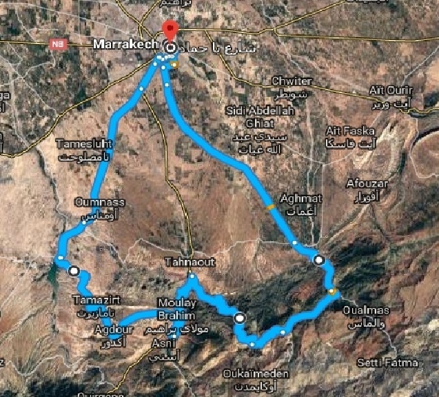 Маршрут МАРРАКЕШ- ВОДОХРАНИЛИЩЕ- УРИКА