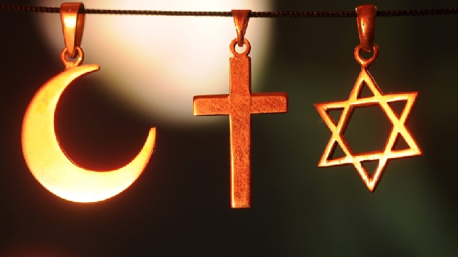 Конфессии Москвы: иудаизм, лютеранство, католицизм, православие.