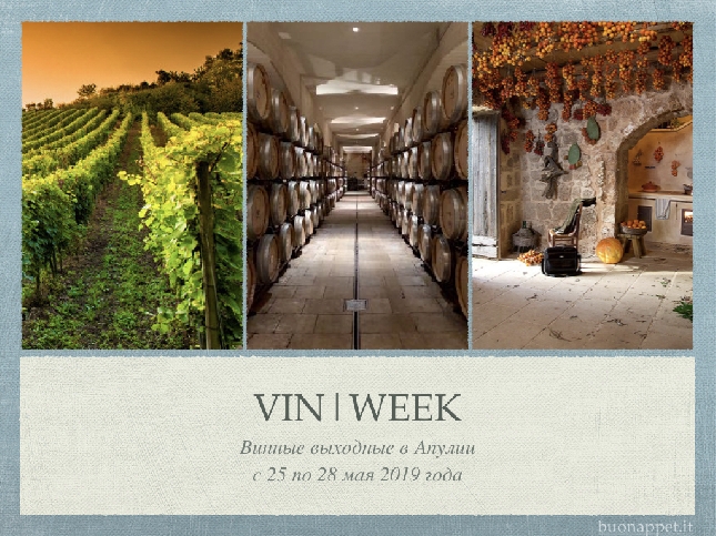 VIN | WEEK винные выходные с 25 по 28 мая
