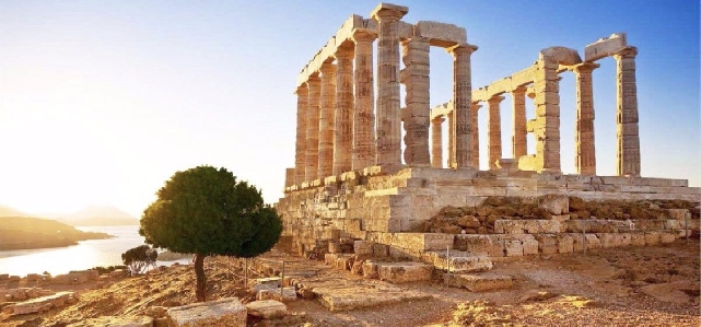 Мыс Суньон - закат солнца 